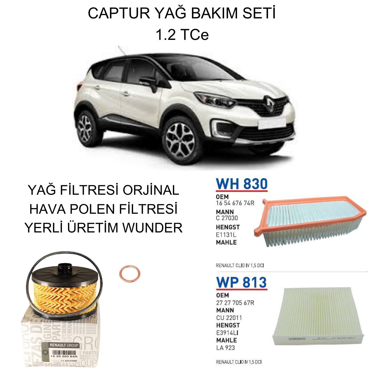 CAPTUR 1.2 TCE YAĞ BAKIM SETİ-2