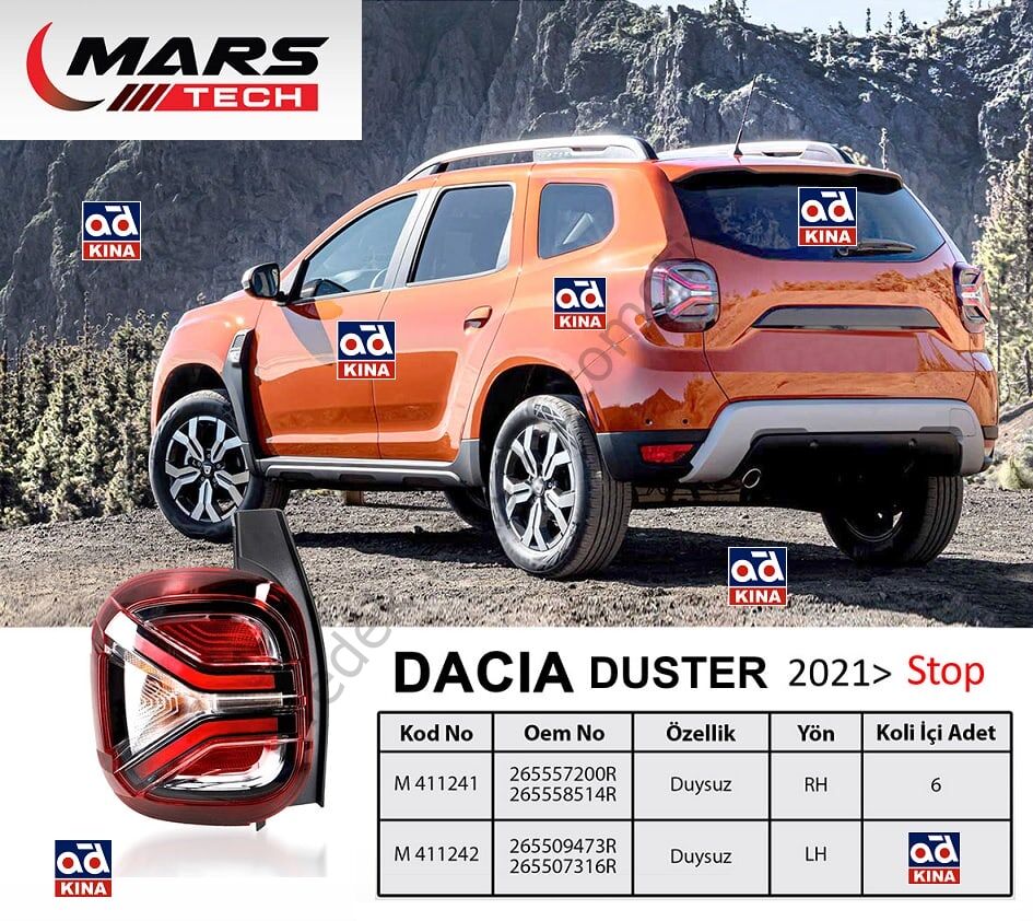 M411241 DACIA DUSTER 2021-> SAĞ STOP (DUYSUZ)