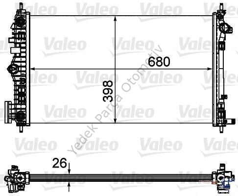 RADYATÖR 352300 INSIGNIA 2.0 TURBO (680x398x26)BRAZING AT
