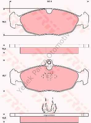 DİSK BALATA ARKA GDB1569 JAGUAR XK8