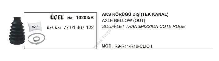 AKS KÖRÜĞÜ DIŞ 10203B TEK KANAL R9 11 19 CLIO-I 7701467122