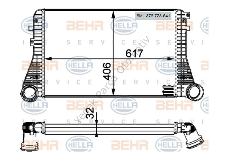 TURBO RADYATÖRÜ 8ML376723541 GOLF-V JETTA-III A3 2.0 1.8 1.9