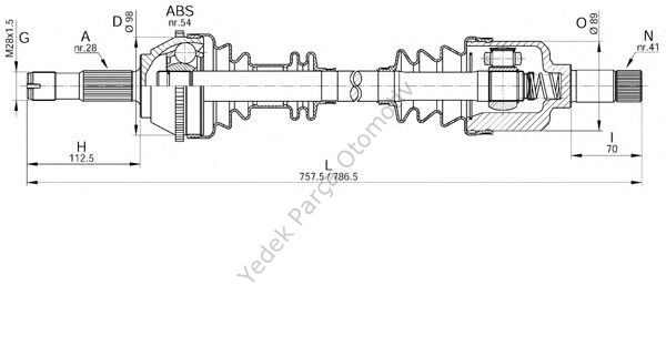 AKS KOMPLE SOL AKS0234 (AKS0086) JUMPER DUCATO BOXER 14Q 26,0MM