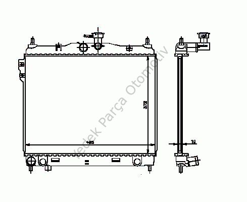 RADYATÖR 346150 GETZ (03 05) 1.3 1.6 (BRAZING)