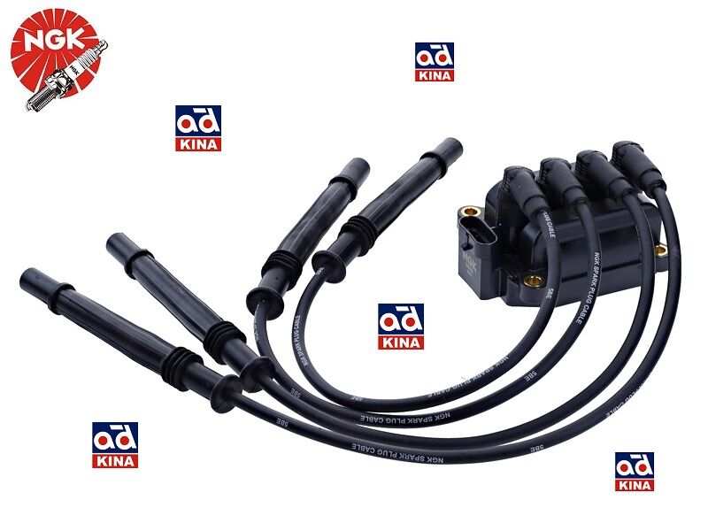Clio 3 Modus Logan 2 Sandero 2 Ateşleme Bobini Komple Buji Kablolu 1.2 16V D4F 2004 2012 8200360911 Ngk