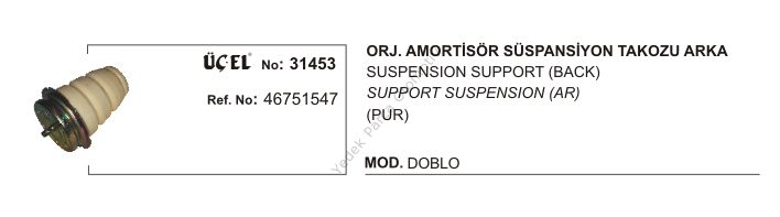 AMORTİSÖR TAKOZU ARKA 31453 ORJİNAL DOBLO 46751547