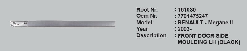 Megane 2 Sol Ön Kapı Bandı 3335 8200648664 Pleksan