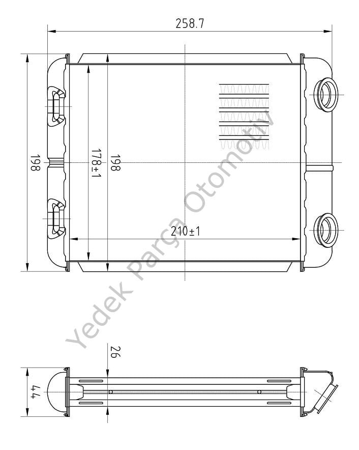 KALORİFER RADYATÖRÜ 346715 ESPACE IV LAGUNA-II VEL SATIS BRAZING KLIMASIZ