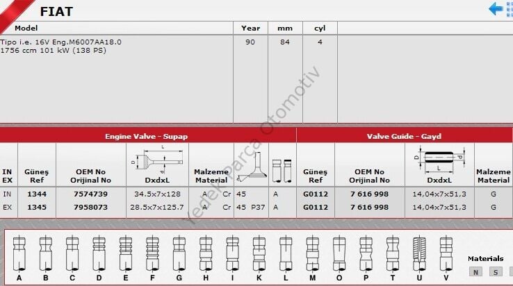 SİBOP GAYDI G0112 1 TEMPRA 2.0İ 16V