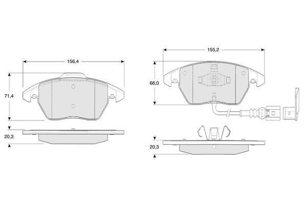 DİSK BALATA ÖN Z3128PS CADDY-III GOLF-V PASSAT (04-) 1.9 TDI 2.0 KABLOLU