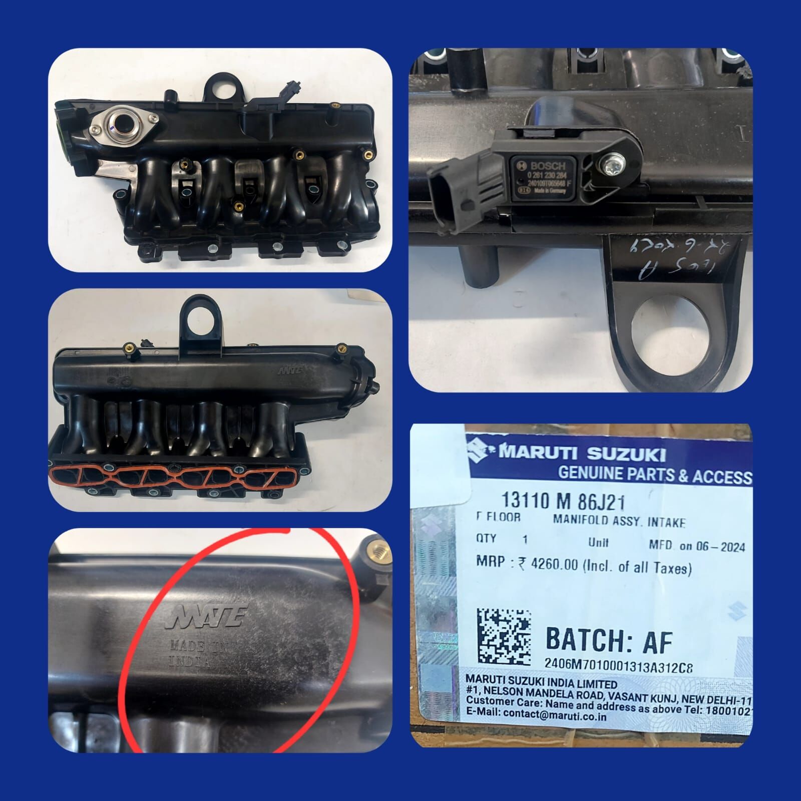 13110M86J21 EMME MANİFOLDU FIORINO CORSA 1.3MJET