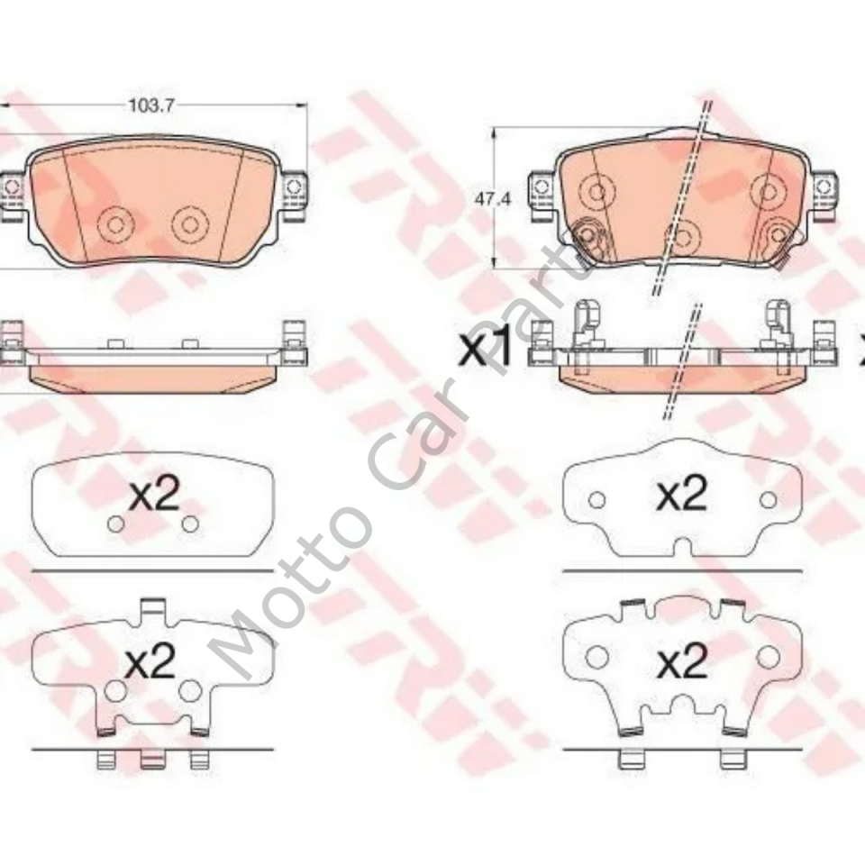 TRW Arka Balata GDB 3617 / Arka Balata / Qashqai Arka Balata / Kadjar Arka Balata / X-Trail Arka Balata