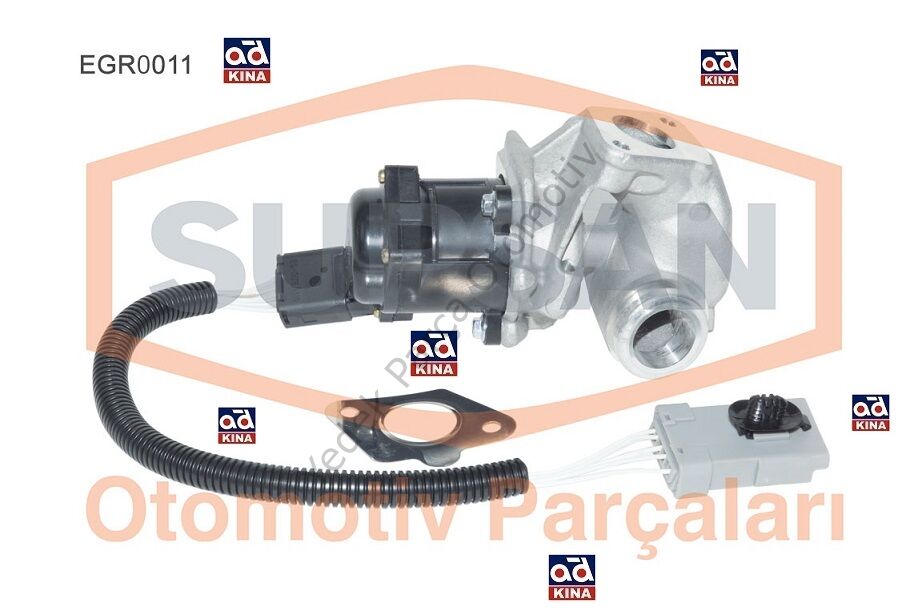 EGR VALFİ EGR0011 P308 P3008 FOCUS DV6 1.6 HDI EURO4 5PİN KARE SOKET KABLOLU