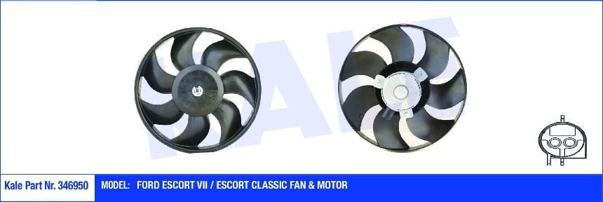 FAN MOTORU 346950 FIESTA 89>96 ESCORT VII 1.3 1.4 16V 1. 6 16V 1.8 16V 90>01 ORI