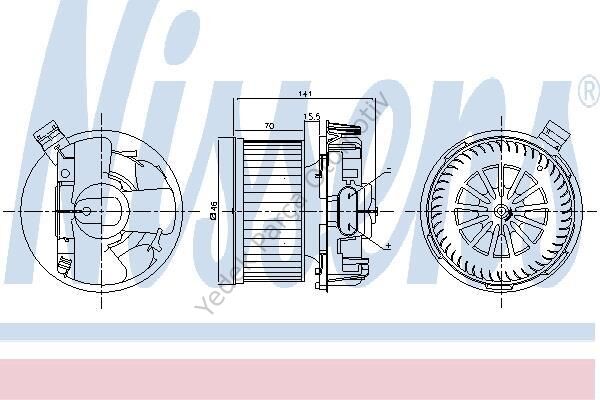 KALORİFER MOTORU 346995 LOGAN 1 DUSTER 1 SANDERO 1 TWINGO-II