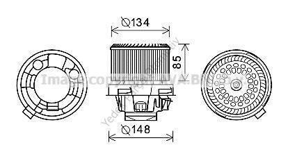 KALORİFER MOTORU 347005 P207 1.4 1.4 16V 1.6 16V 1.4HDI 1.6HDI (06-)