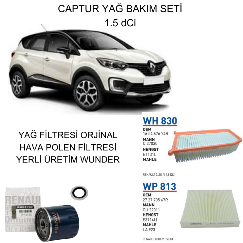 CAPTUR 1.5 DCI YAĞ BAKIM SETİ-3