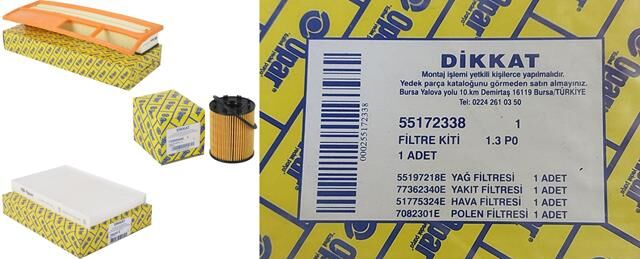 FİLTRE SETİ 55172338 PALIO 1.3MJET YENİ TİP