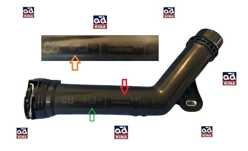 Megane 3 Fluence Hava Filtresi Borusu 1.5 dCi K9K 144609794R Renault Orijinal