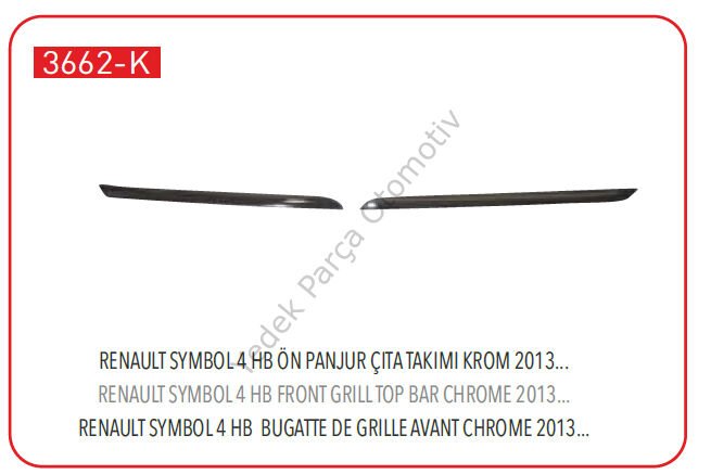 PANJUR ÇITASI ÜST 3662K CLIO-IV HB KROM