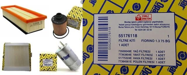FİLTRE SETİ 55176118 FIORINO 1.3MJET 75BG (TIRNAKLI TİP)