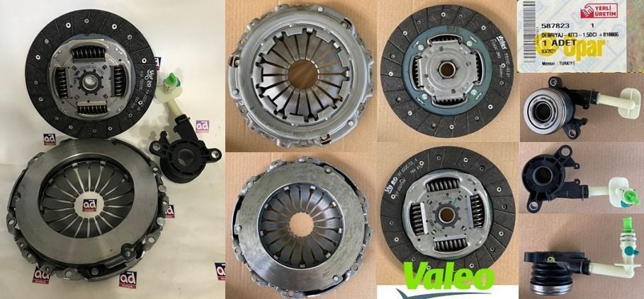 Clio 4 - Captur 1 Baskı Balata 1.5 dCi Debriyaj Seti Rulmanlı 100 Hp 5 Vites 302059852R 302055016R Opar