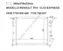 RADYATÖR R276 CLIO 1 R19 1.4 KARBÜRATÖR 7700784037 7700805486