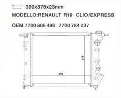 RADYATÖR R276 CLIO 1 R19 1.4 KARBÜRATÖR 7700784037 7700805486