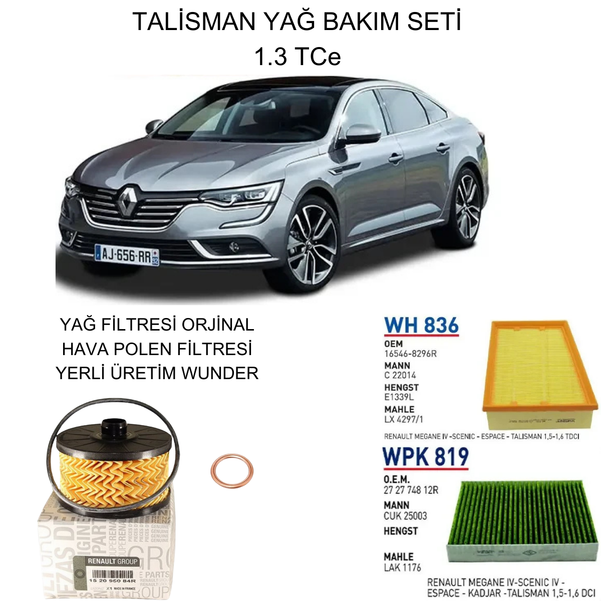 TALİSMAN 1.3 TCE YAĞ BAKIM SETİ-2