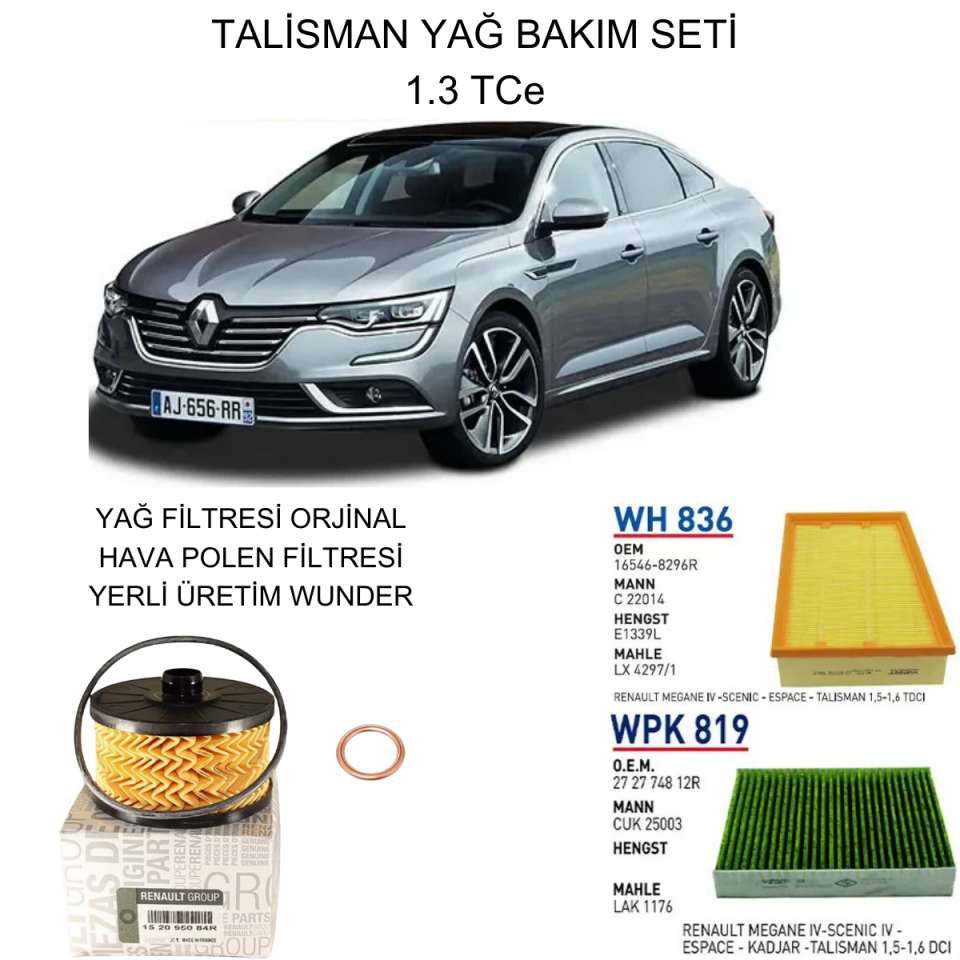 TALİSMAN 1.3 TCE YAĞ BAKIM SETİ-2