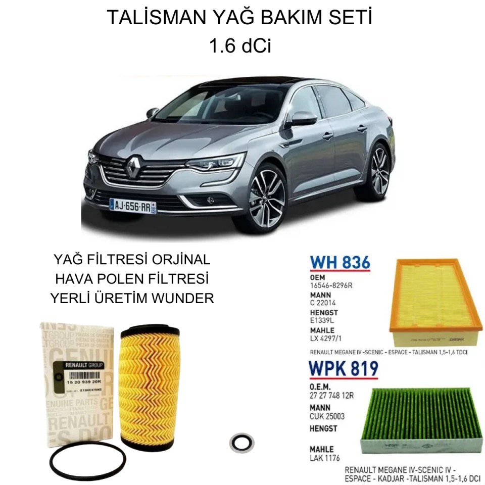 TALİSMAN 1.6 DCI YAĞ BAKIM SETİ-3