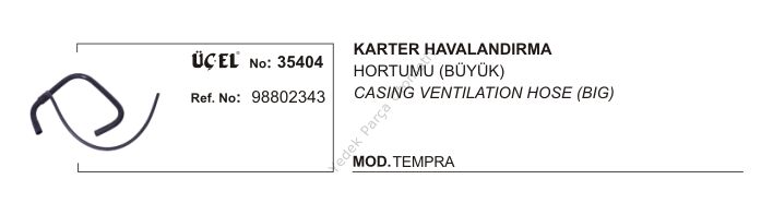 KARTER HAVALANDIRMA HORTUMU 35404 TEMPRA BÜYÜK 7695385