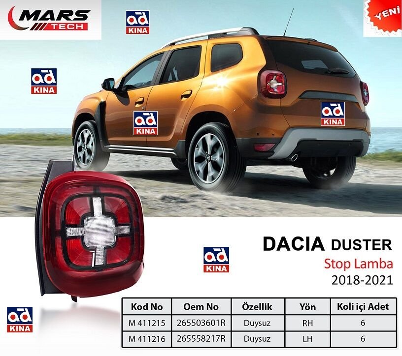 Duster 2 Sol Arka Stop Lambası 2018 2020 265558217R Marelli