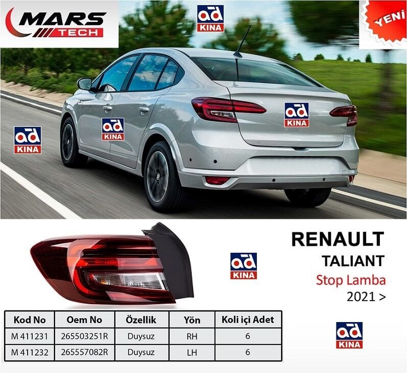 Taliant Sağ Arka Stop Lambası 2020-> 265503251R Mars