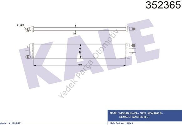 TURBO RADYATÖRÜ 214C10001R MASTER-III MOVANO 2.3 DCİ (10-)