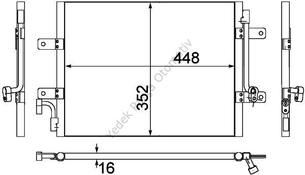 KLİMA RADYATÖRÜ 010ABC040 ALBEA 1.3 JTD (450X350X16)