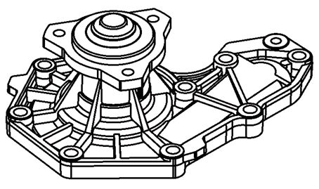 R9 Broadway Fairway Devirdaim Su Pompası 1.9 Dizel F8Q F9Q 7701473365 7701466578 Axam