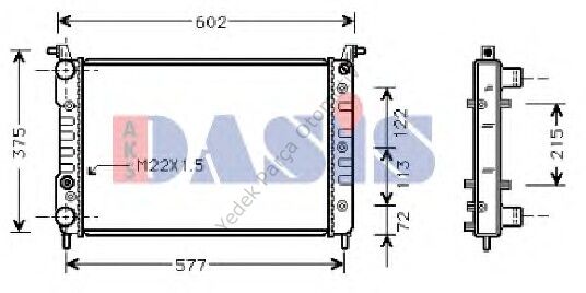 RADYATÖR 0126221AB PALIO 1.4 KLİMALI 1 SIRA AB SİSTEM