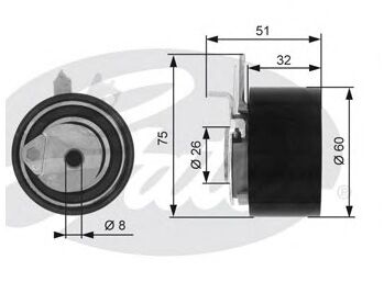 Logan 1 GERGİ KÜTÜĞÜ T43014 KANGO (05-) 1.5 DCI MEGANE-II 1.5 DCI LOGAN 1