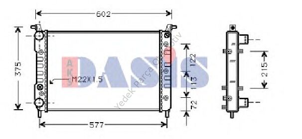 RADYATÖR 0126222AL PALIO 1.4 2SIRA PLASTİK TANK