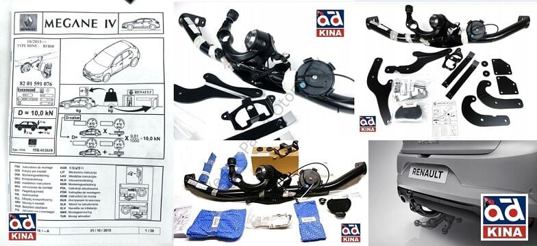 Megane 4 Hatcback Arka Çeki Demiri Takımı Komple 8201591076 Renault Mais