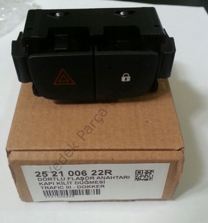 FLAŞÖR + MERKEZİ KİLİT ANAHTARI 252100622R DOKKER TRAFIK-II