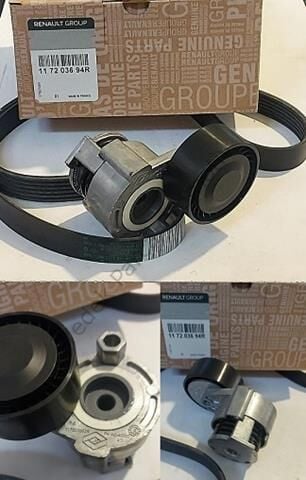 Clio 4 Captur 1 Laguna 3 Latitute Alternatör V Kayış Seti 1.5 dCi K9K 117203694R 7701476476 Renault Mais