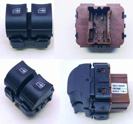 Clio 4 Captur 1 Sol Ön Arka Cam Açma Düğmesi Anahtarı Tuşu 254113300R Renault Orijinal