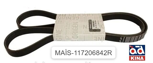 Duster 1 Logan 1 Sandero 1 Alternatör V Kayışı Klimalı İçin 1.4 16V 1.6 16V 8200598964 117206842R Renault Mais