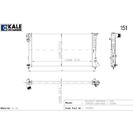 RADYATÖR 0403032AL PARTNER (00-) ALIMINYUM