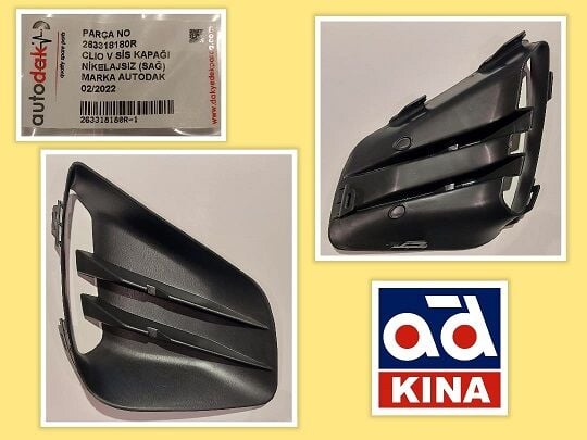 Clio 5 Sağ Sis Farı Kapağı Nikelajsız 263318180R Renault Orijinal