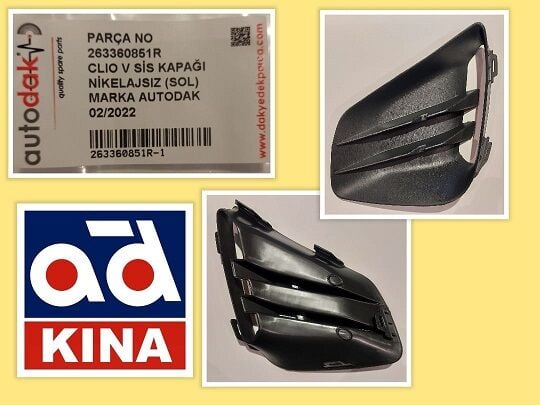 Clio 5 Sol Sis Farı Kapağı Nikelajsız 263360851R Renault Orijinal