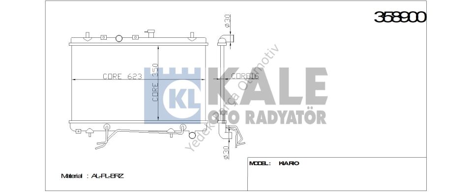 RADYATÖR 358900 RIO (350x628x26) BRAZING AT