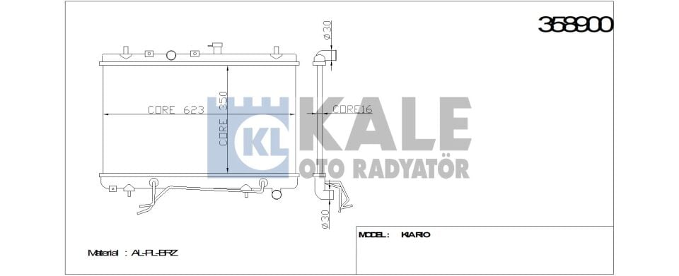 RADYATÖR 358900 RIO (350x628x26) BRAZING AT